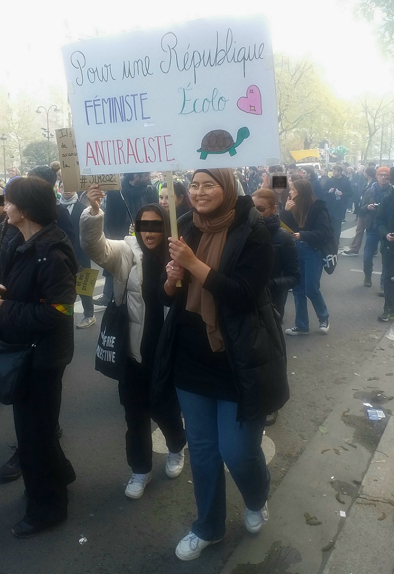 republique - feministe - antiraciste - manifestation - 9 avril 2022 - presidentielles 2022 - CAPITAINEs.
